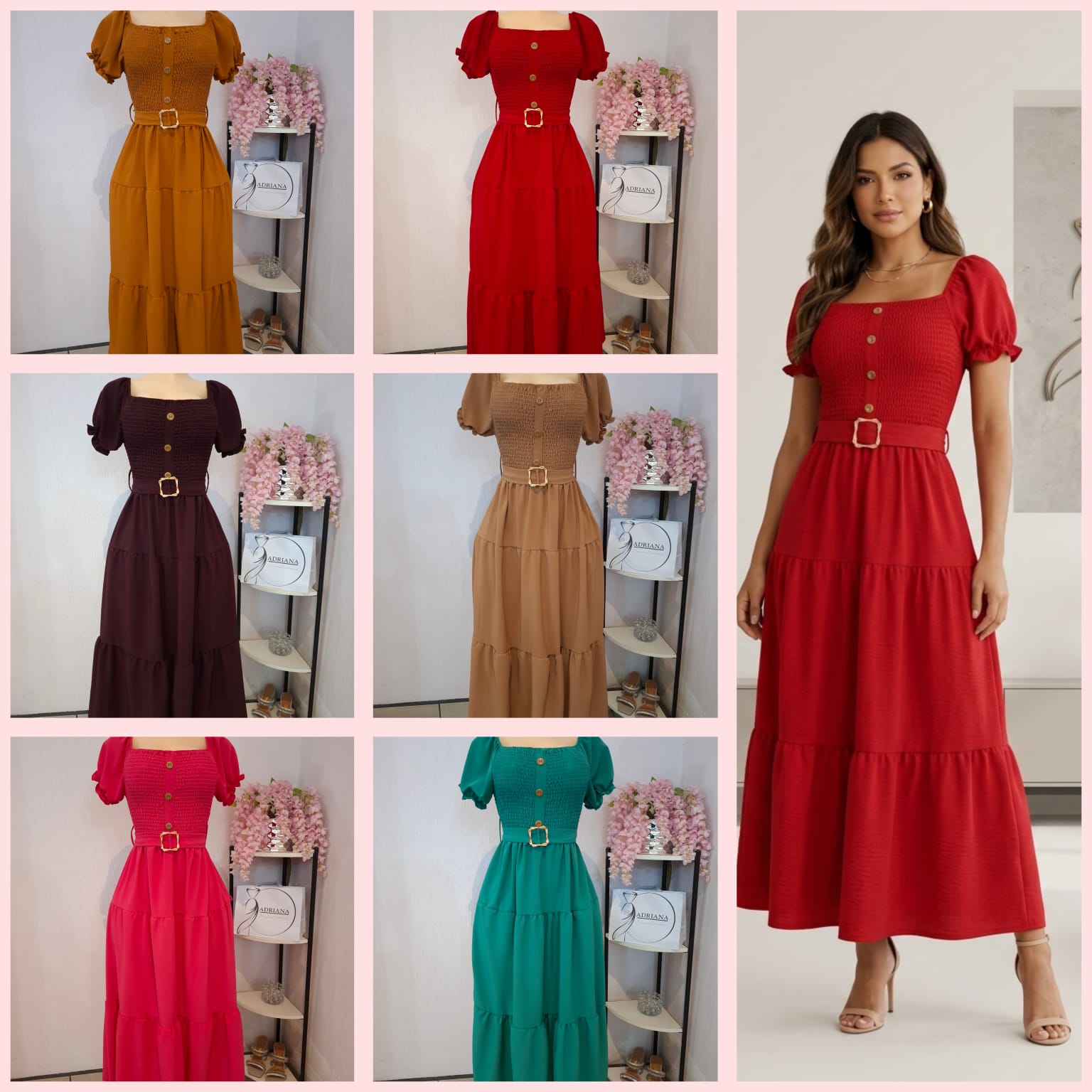 Vestido Midi Cinto