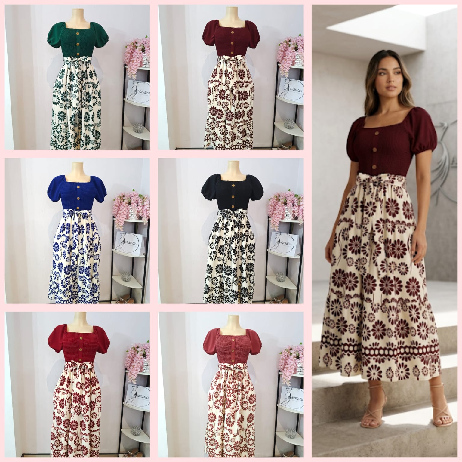 Vestido Largo Convonado de 3 Tiempos