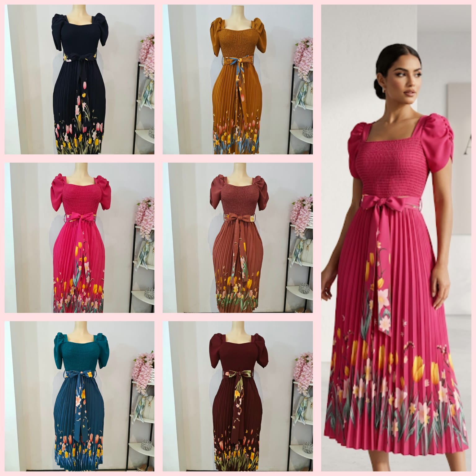 Vestido Lazo Plizado